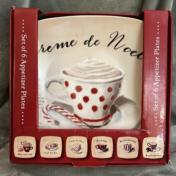 Pfaltzgraff, Holiday Cafe, 6 Appetizer Plates - Picture 2 of 5